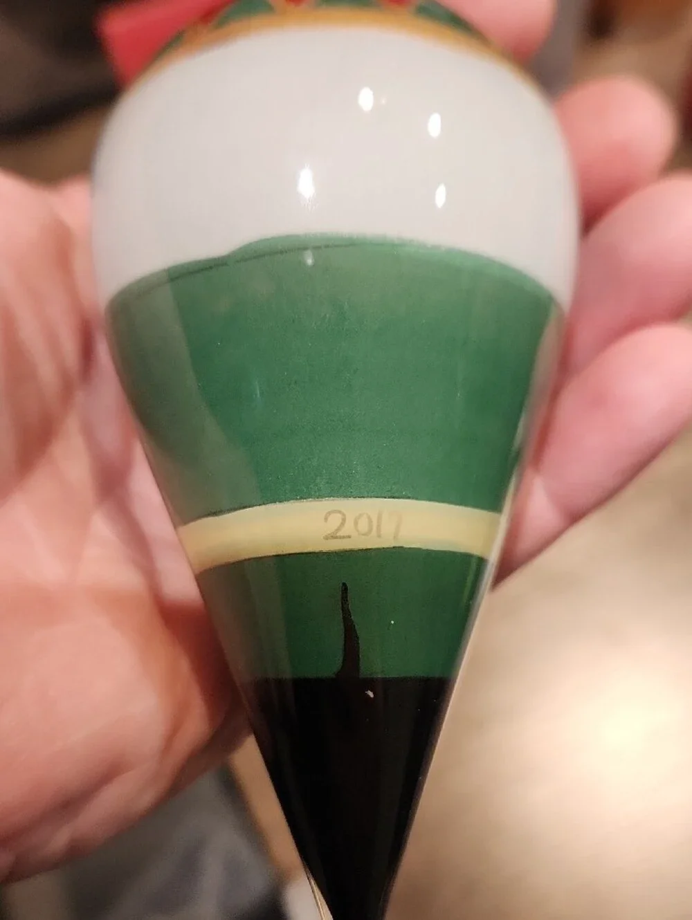 EUC 2017 Pier One Li Bien Hand-Painted Green & Red Ornament Toy Solider